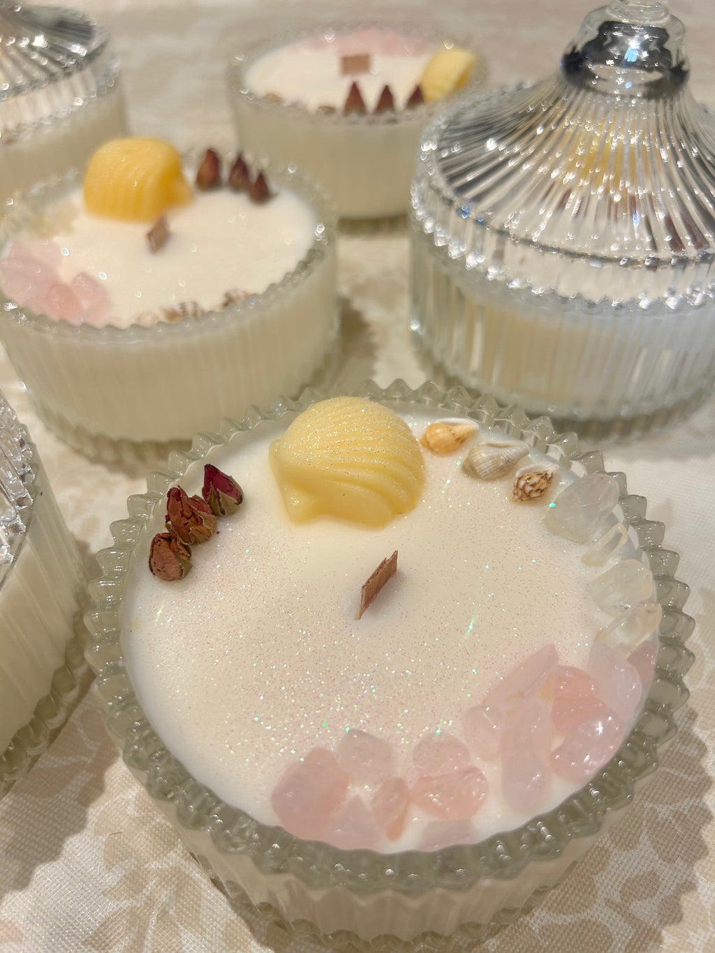 Coconut & Soy Wax Crystal Candle